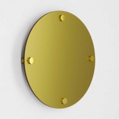 Targa Neutra in Plexiglass Gold tipologia Circolare