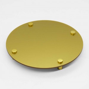 Targa Neutra in Plexiglass Gold tipologia Circolare