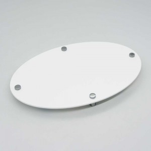 Targa Neutra in Plexiglass Bianco tipologia Ellisse