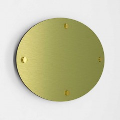 Targa Neutra in Alluminio Composito Oro Spazzolato tipologia Ellisse