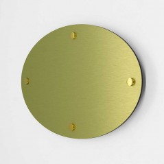 Targa Neutra in Alluminio Composito Oro Spazzolato tipologia Ellisse