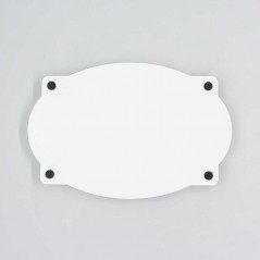 Targa Neutra in Plexiglass Bianco tipologia Vintage
