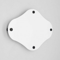 Targa Neutra in Plexiglass Bianco tipologia Rombo Arrotondato