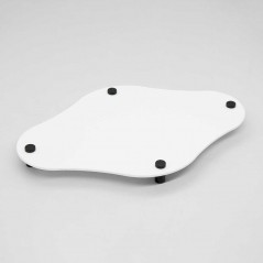 Targa Neutra in Plexiglass Bianco tipologia Rombo Arrotondato