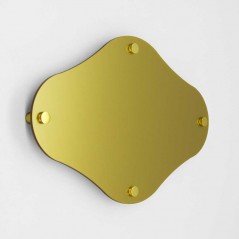 Targa Neutra in Plexiglass Gold tipologia Rombo Arrotondato