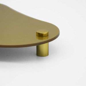 Targa Neutra in Plexiglass Gold tipologia Rombo Arrotondato