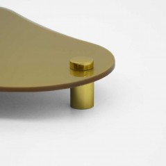 Targa Neutra in Plexiglass Gold tipologia Rombo Arrotondato