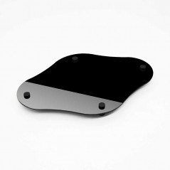 Targa Neutra in Plexiglass Nero Lucido tipologia Rombo Arrotondato