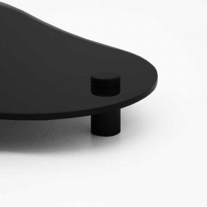 Targa Neutra in Plexiglass Nero Lucido tipologia Rombo Arrotondato