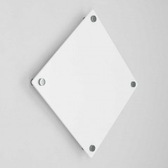 Targa Neutra in Plexiglass Bianco tipologia Rombo