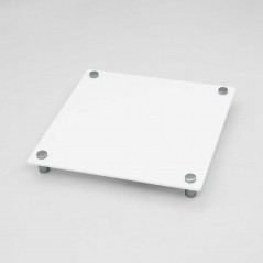 Targa Neutra in Plexiglass Bianco tipologia Rombo