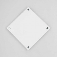 Targa Neutra in Plexiglass Bianco tipologia Rombo