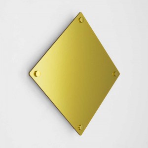 Targa Neutra in Plexiglass Gold tipologia Rombo