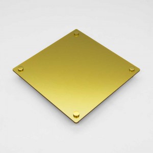Targa Neutra in Plexiglass Gold tipologia Rombo