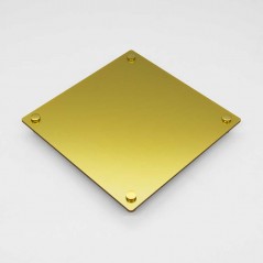 Targa Neutra in Plexiglass Gold tipologia Rombo