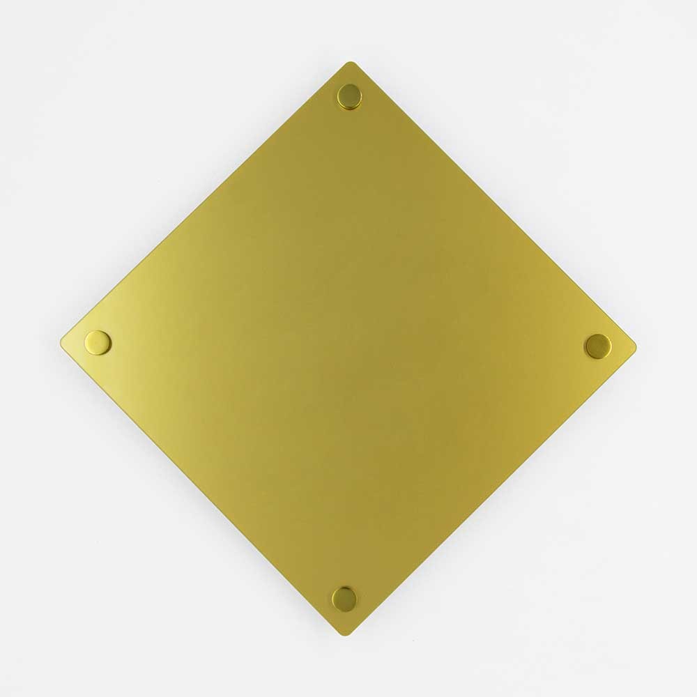 Targa Neutra in Plexiglass Gold tipologia Rombo