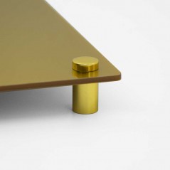 Targa Neutra in Plexiglass Gold tipologia Rombo