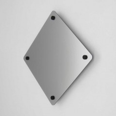 Targa Neutra in Plexiglass Silver tipologia Rombo