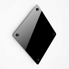 Targa Neutra in Plexiglass Nero Lucido tipologia Rombo