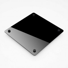 Targa Neutra in Plexiglass Nero Lucido tipologia Rombo