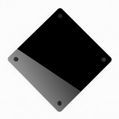 Targa Neutra in Plexiglass Nero Lucido tipologia Rombo