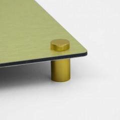 Targa Neutra in Alluminio Composito Oro Spazzolato tipologia Rombo