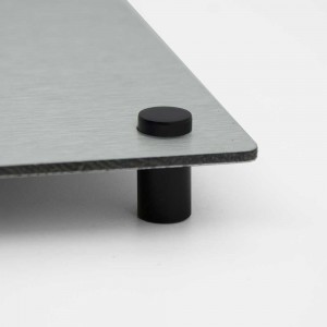Targa Neutra in Alluminio Composito Silver Spazzolato tipologia Rombo