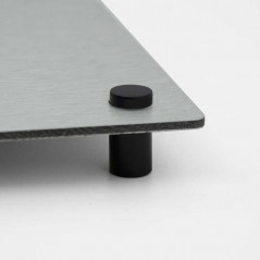 Targa Neutra in Alluminio Composito Silver Spazzolato tipologia Rombo
