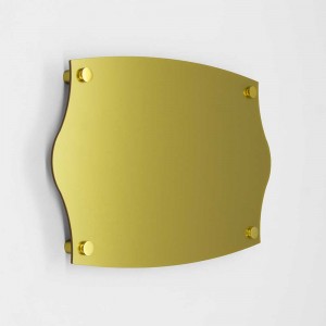 Targa Neutra in Plexiglass Gold tipologia Impero