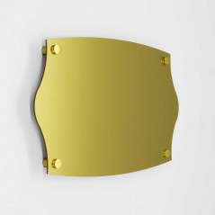 Targa Neutra in Plexiglass Gold tipologia Impero