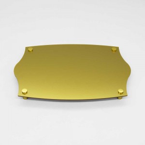 Targa Neutra in Plexiglass Gold tipologia Impero