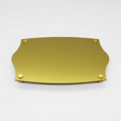 Targa Neutra in Plexiglass Gold tipologia Impero