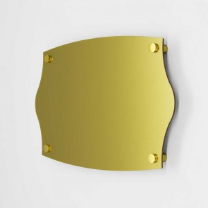 Targa Neutra in Plexiglass Gold tipologia Impero