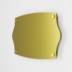 Targa Neutra in Plexiglass Gold tipologia Impero
