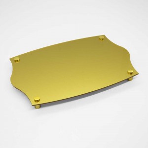 Targa Neutra in Plexiglass Gold tipologia Impero