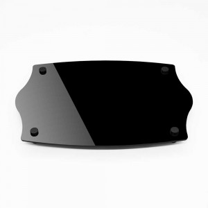 Targa Neutra in Plexiglass Nero Lucido tipologia Impero