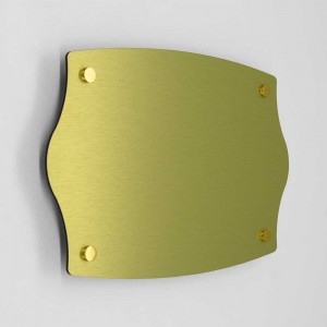 Targa Neutra in Alluminio Composito Oro Spazzolato tipologia Impero