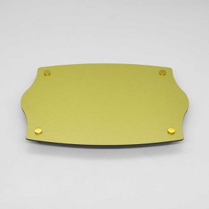 Targa Neutra in Alluminio Composito Oro Spazzolato tipologia Impero