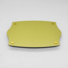 Targa Neutra in Alluminio Composito Oro Spazzolato tipologia Impero