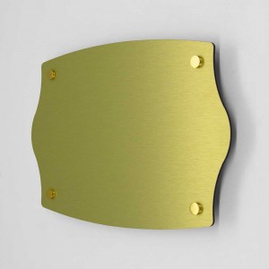 Targa Neutra in Alluminio Composito Oro Spazzolato tipologia Impero