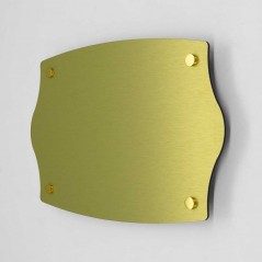Targa Neutra in Alluminio Composito Oro Spazzolato tipologia Impero