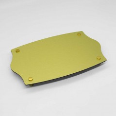 Targa Neutra in Alluminio Composito Oro Spazzolato tipologia Impero