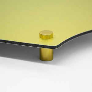 Targa Neutra in Alluminio Composito Oro Spazzolato tipologia Impero