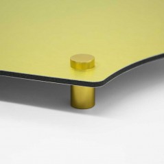 Targa Neutra in Alluminio Composito Oro Spazzolato tipologia Impero