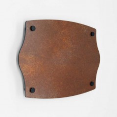 Targa Neutra in Alluminio Composito Corten tipologia Impero