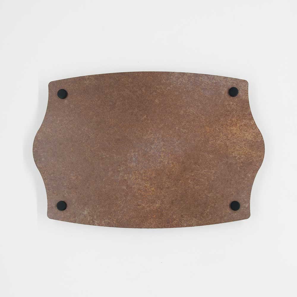 Targa Neutra in Alluminio Composito Corten tipologia Impero