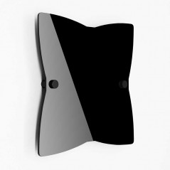 Targa Neutra in Plexiglass Nero Lucido tipologia Stella 4 Punte