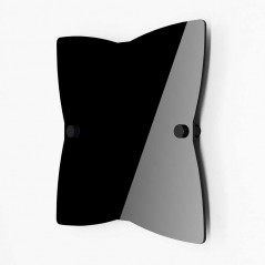 Targa Neutra in Plexiglass Nero Lucido tipologia Stella 4 Punte
