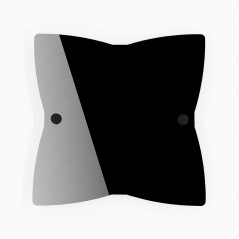 Targa Neutra in Plexiglass Nero Lucido tipologia Stella 4 Punte