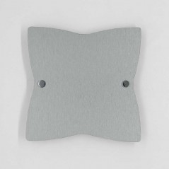 Targa Neutra in Alluminio Composito Silver Spazzolato tipologia Stella 4 Punte